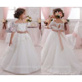 wholesale Wedding 2-12 Years Old Latest Children Frocks Birthday Lace A Line Long Flower Girl Dresses Pattern Kids Party LF15